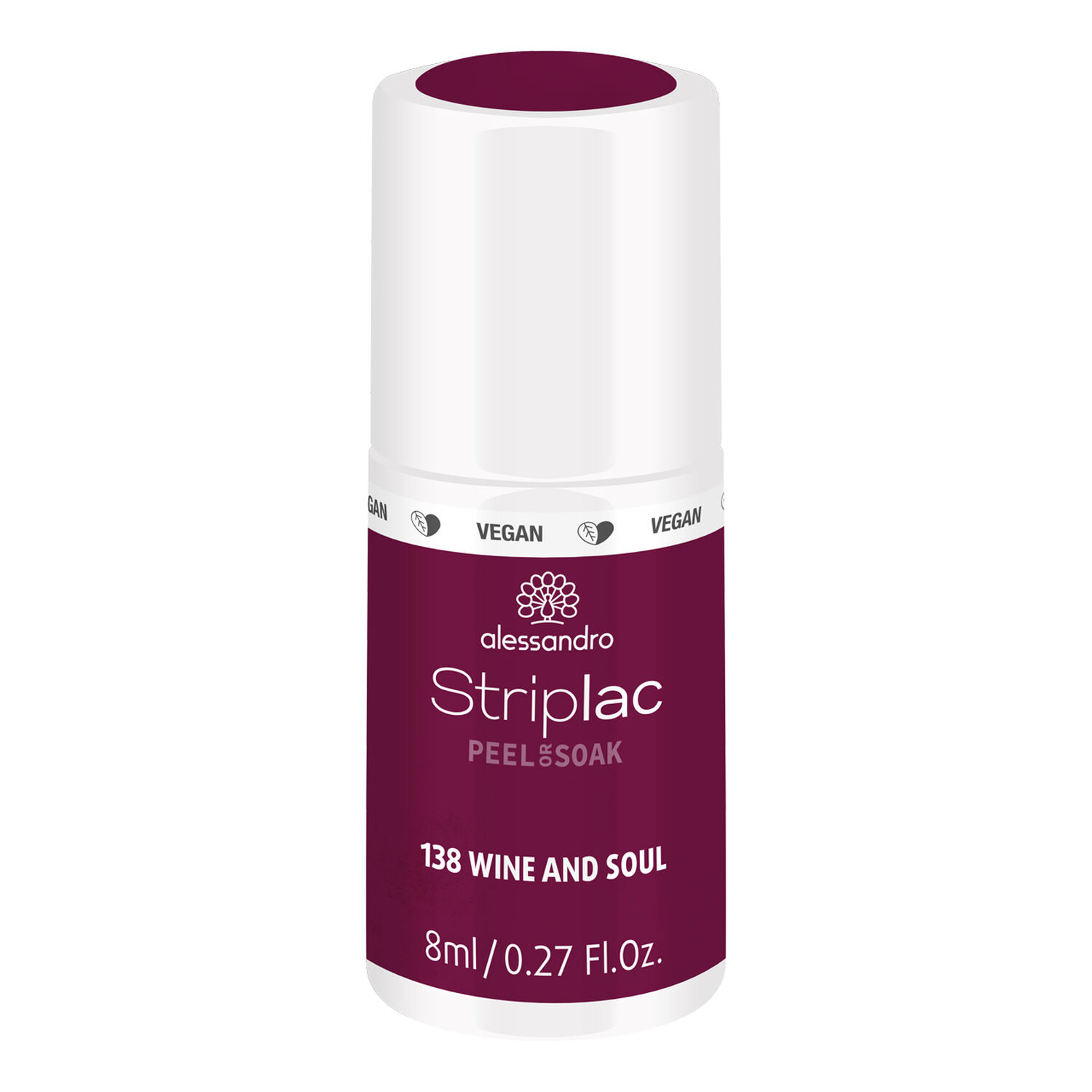 Alessandro Striplac Peel or Soak Vernis Semi-permanent - 138 Wine And Soul