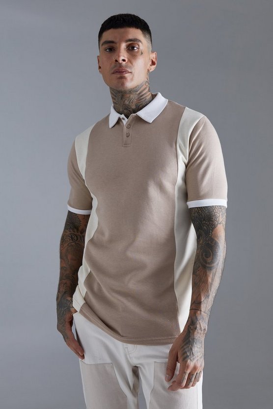 Tall Slim-Fit Colorblock Poloshirt
