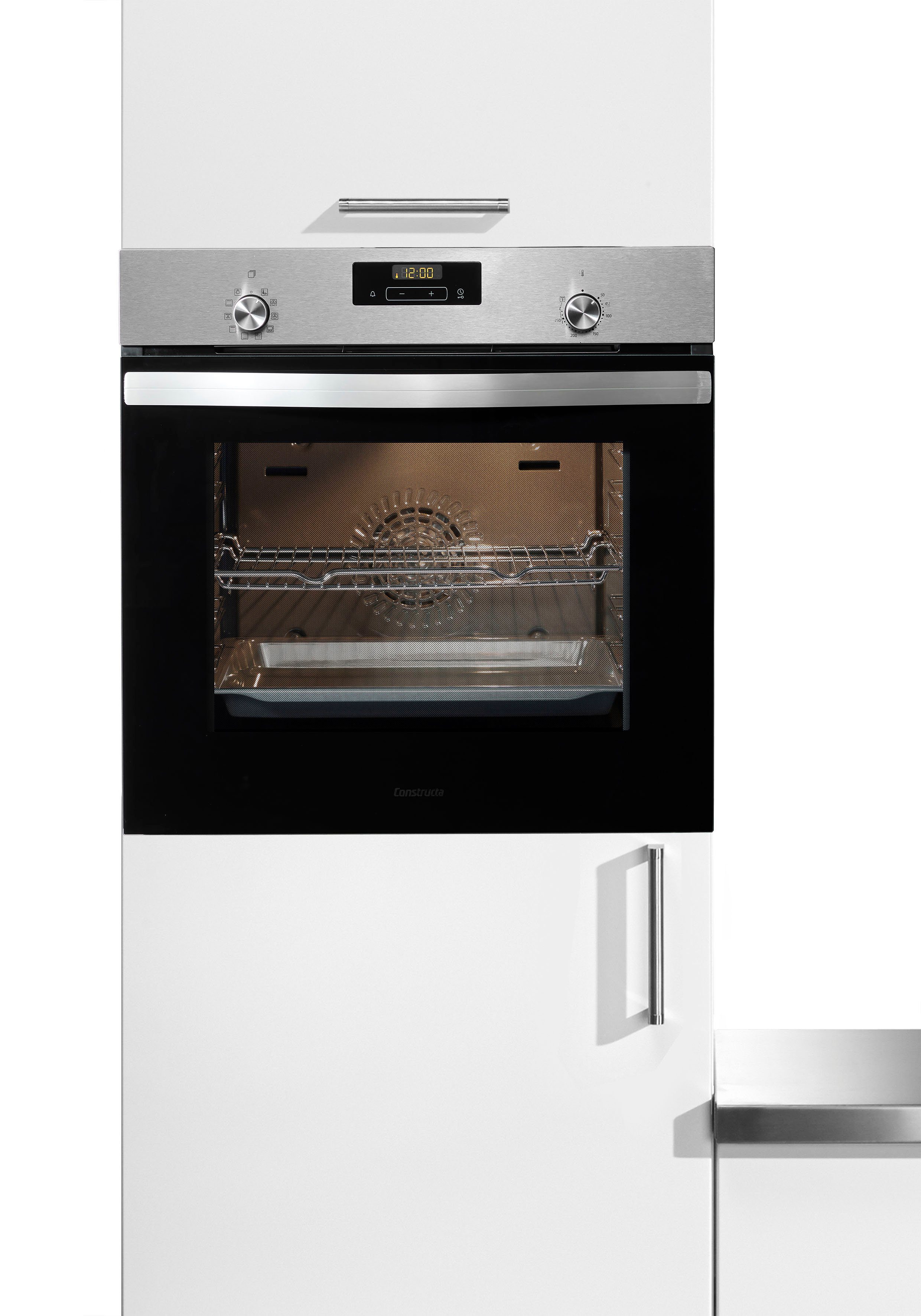 Constructa Einbaubackofen CF3M61052, mit Teleskopauszug nachrüstbar, Hydrolyse