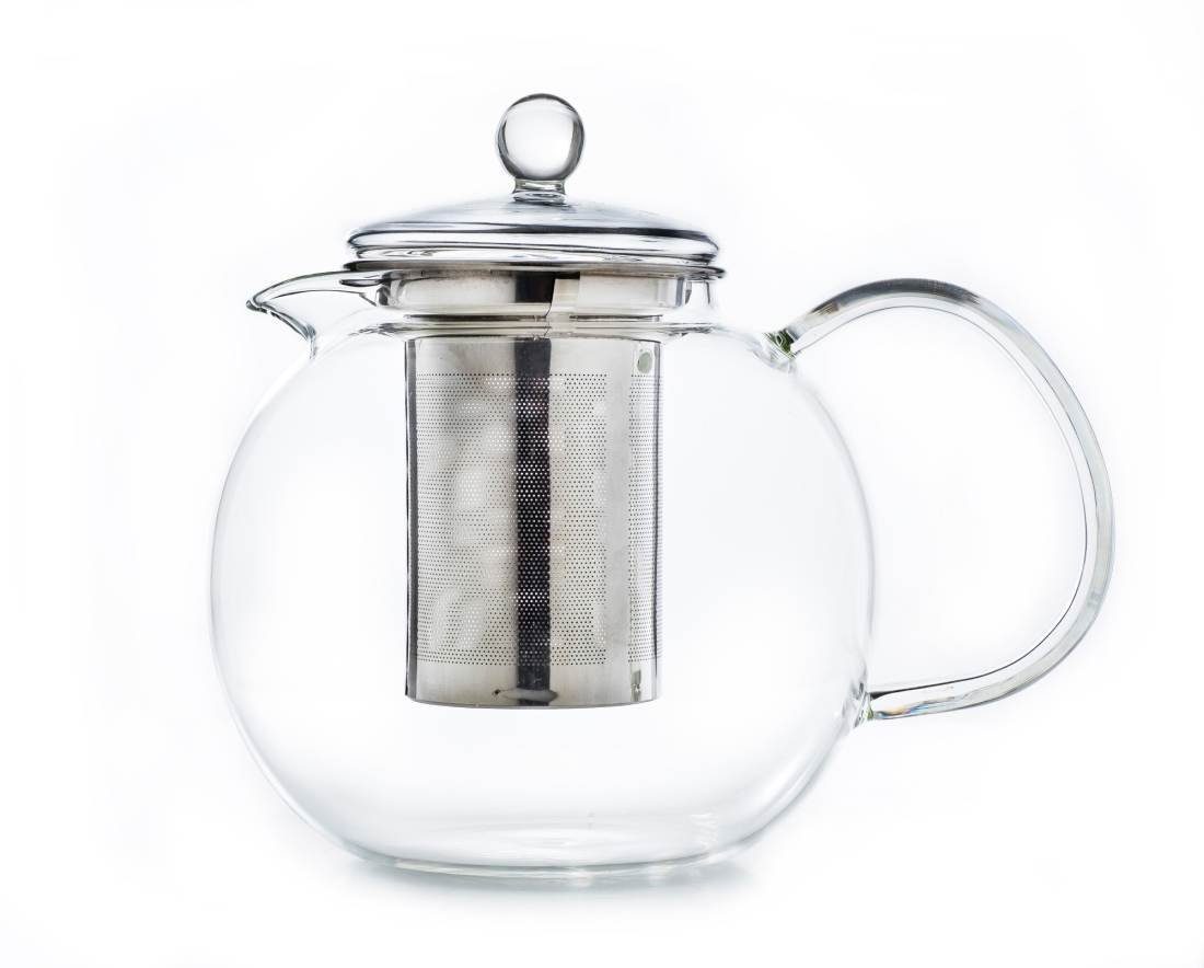 Creano Teekanne Creano Teekanne aus Glas 1,7l, 3-teilige Glasteekanne mit integriertem, tropffrei
