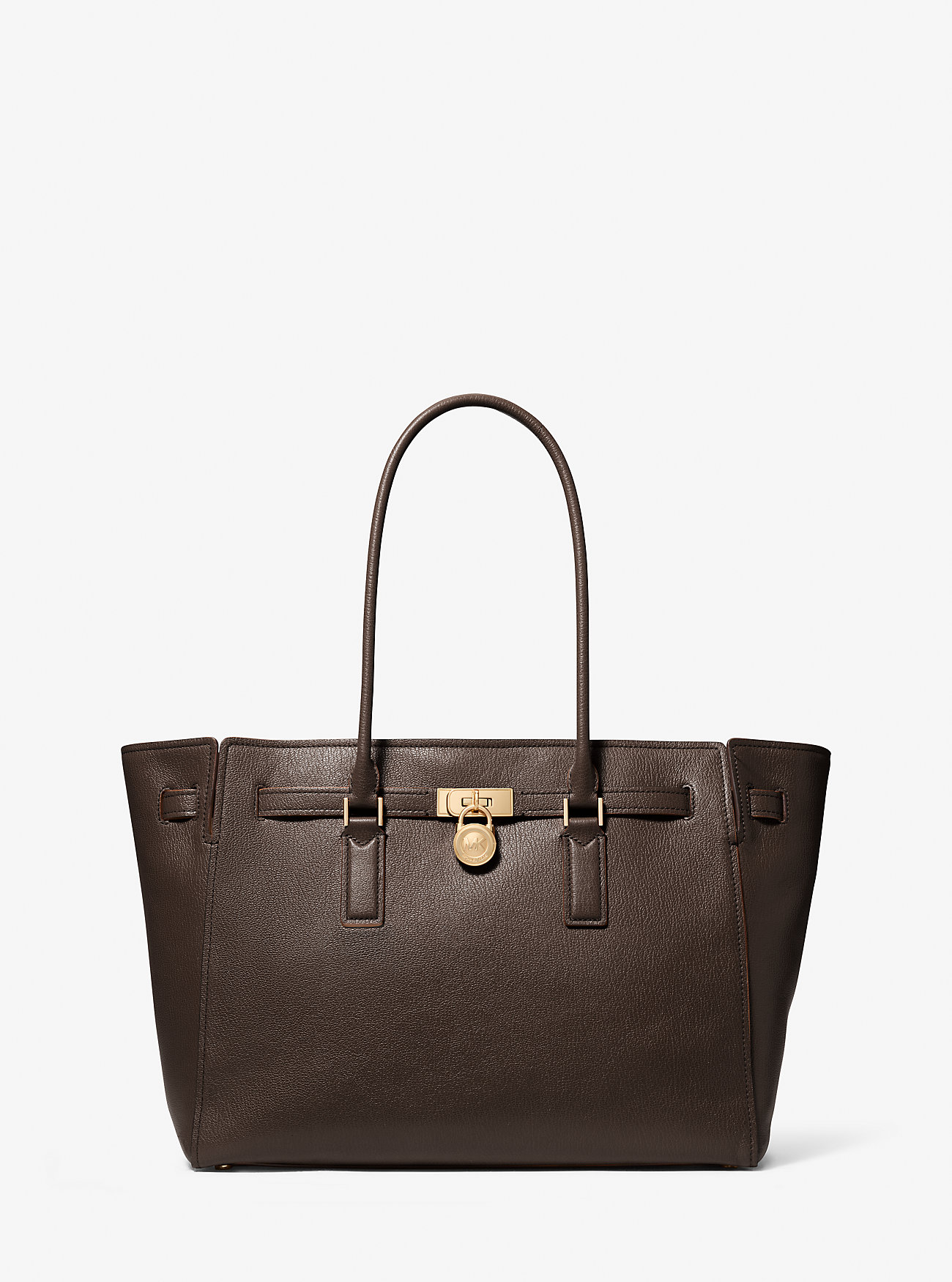 Hamilton Moderne Large Leather Tote Bag - CHOCOLATE