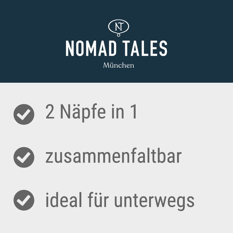 Nomad Tales Spirit Tragbarer Doppelnapf aus Silikon
