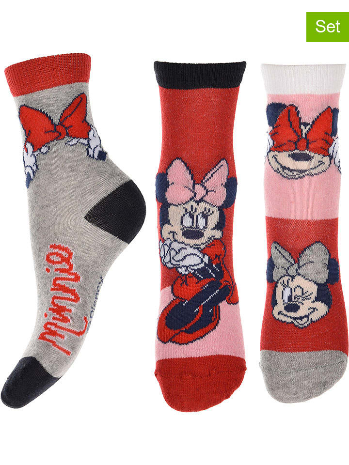 Disney Minnie Mouse 3er-Set: Socken 