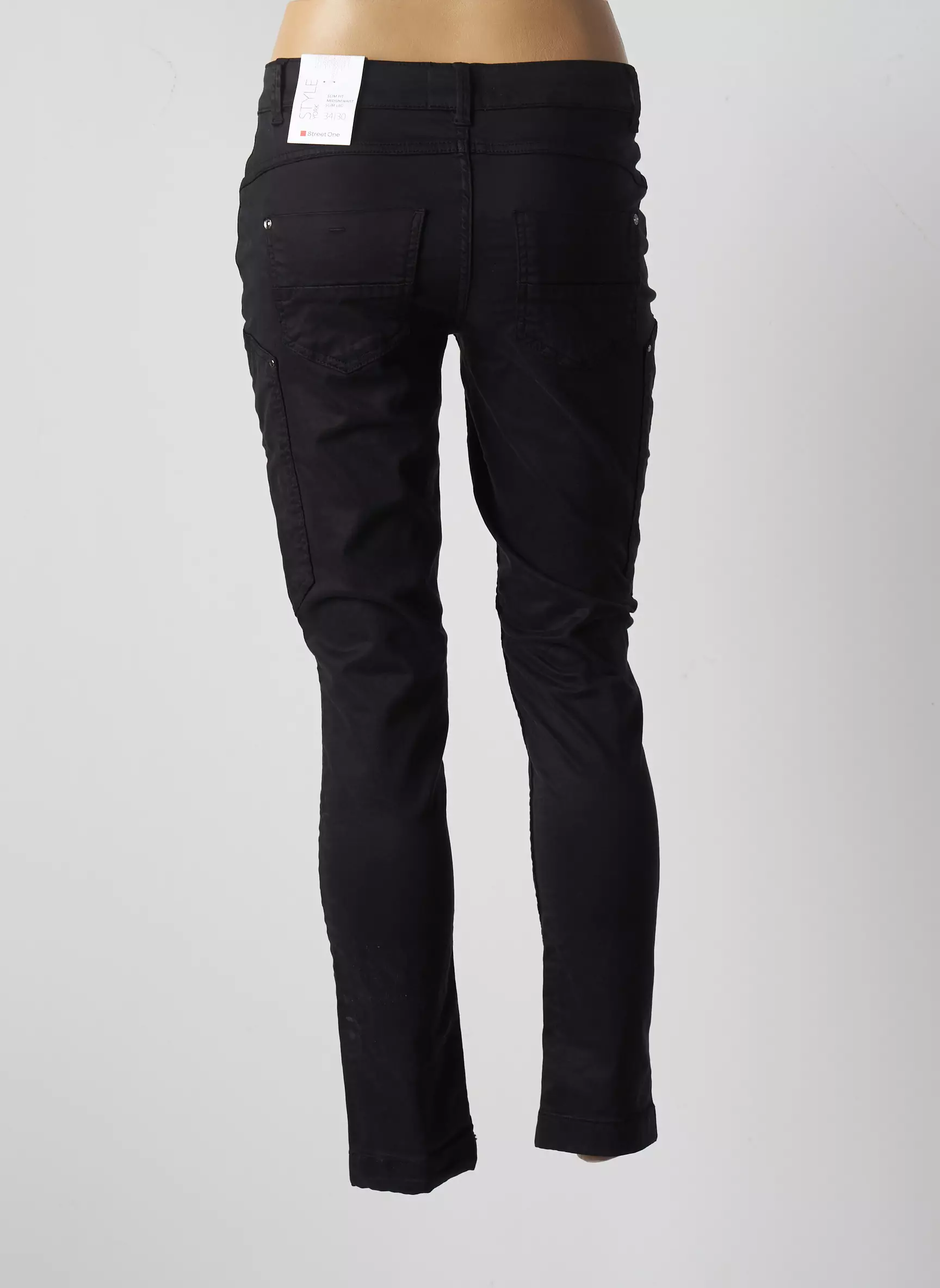 Street One Pantalons Slim Femme couleur noir