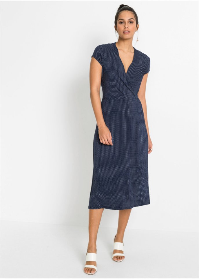 Jerseykleid mit Wickeloptik