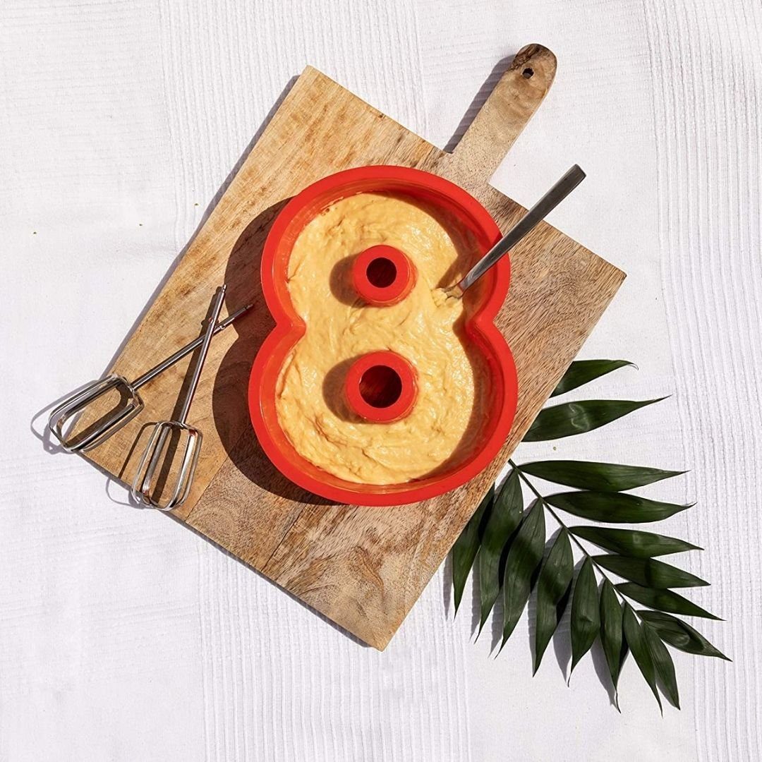 BakeNCount Backform BakeNCount Kuchen Backformen-Set Zahlen, extra Groß, aus Silikon