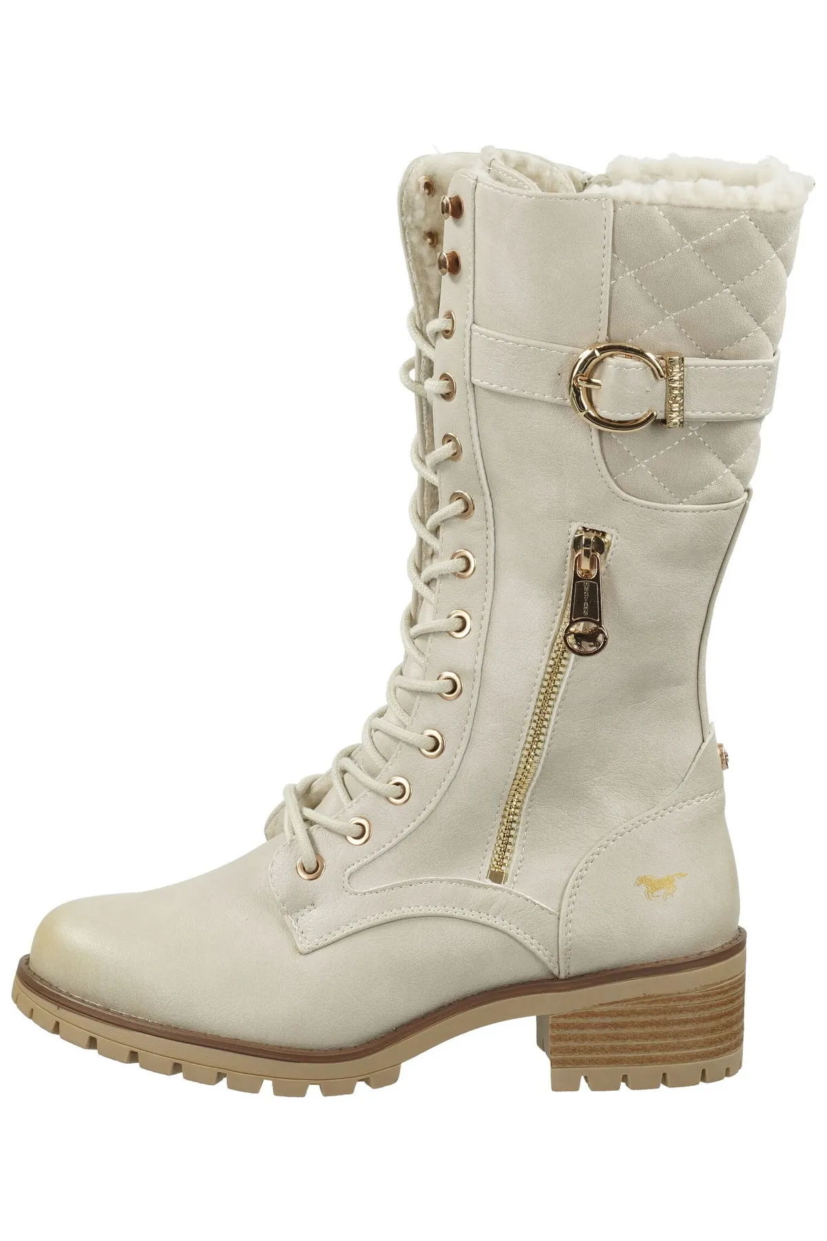 Mustang  Stiefelette - Blau - Blockabsatz