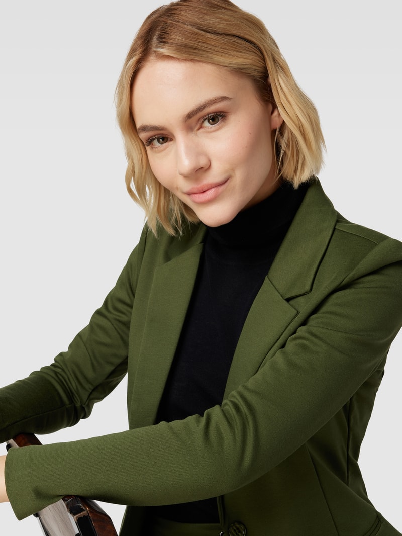 Blazer mit Reverskragen in olivgrün