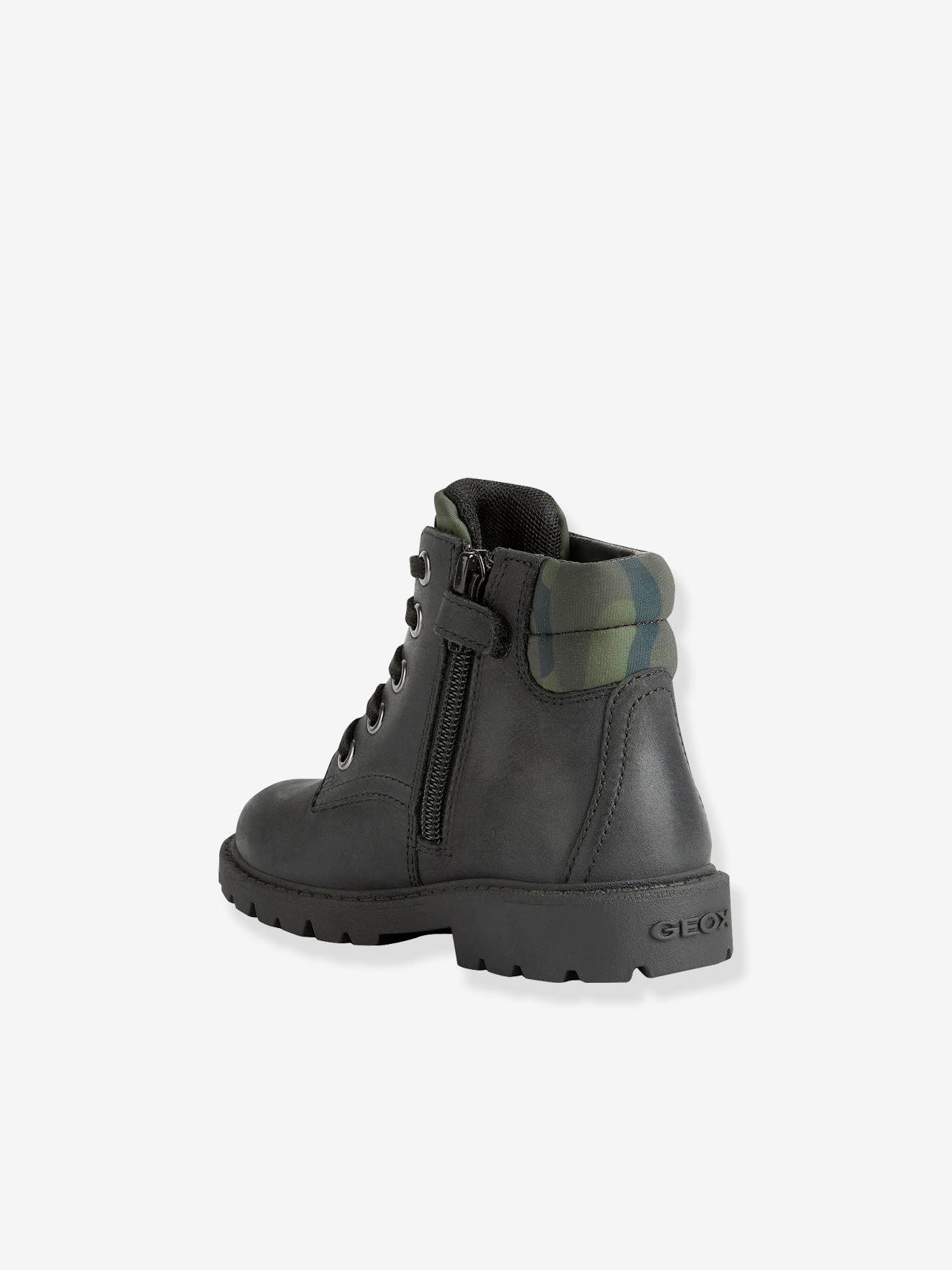 Boots cuir garçon Shaylax GEOX® noir