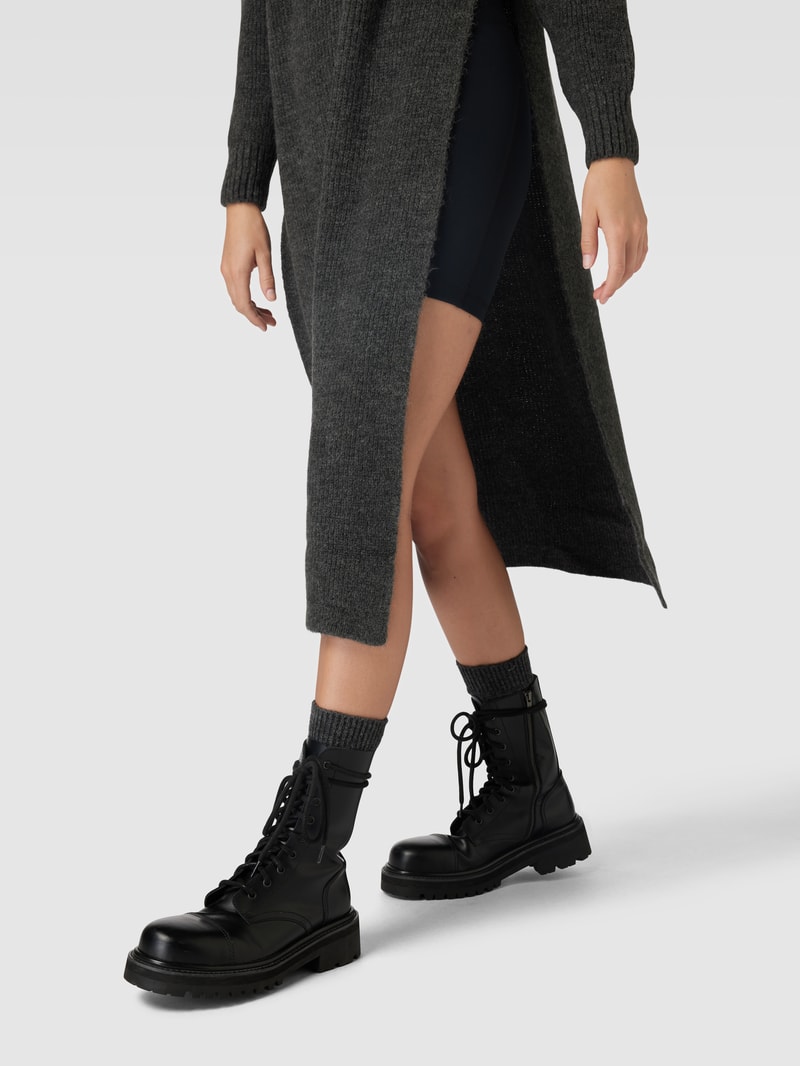 Strickkleid mit Turtleneck Modell 'ANDREA' in anthrazit meliert