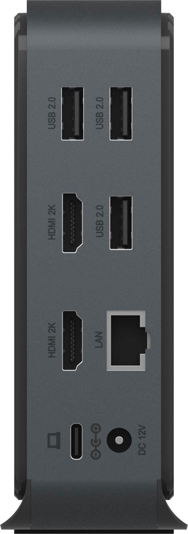 ICY BOX Laptop-Dockingstation ICY BOX USB 3.2 Gen 1 DockingStation, DisplayLink, 2x HDMI bis zu 2K@60 Hz