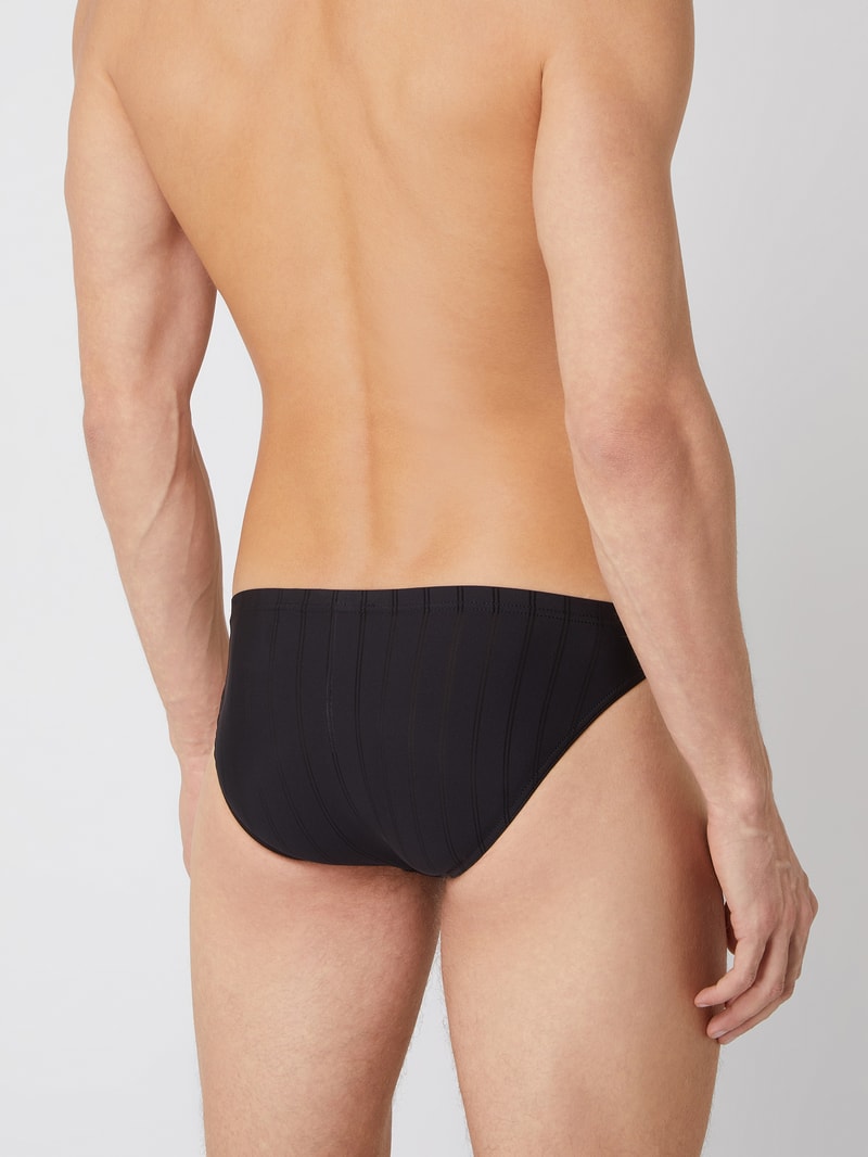 Slip mit Allover-Muster Modell 'Chic' in schwarz