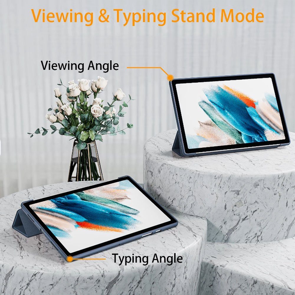 Supobig Tablet-Hülle Hülle für Samsung Galaxy Tab A8 Hülle 10,5 Zoll (SM-X200/205/207)2022, Ultra Dünn Schutzhülle mit Standfunktion,Modische Praktische Smart Auto Schlaf/Wach Funktion Schutzhülle Cover Case Kompatibel mit Samsung Galaxy Tab A8 2021