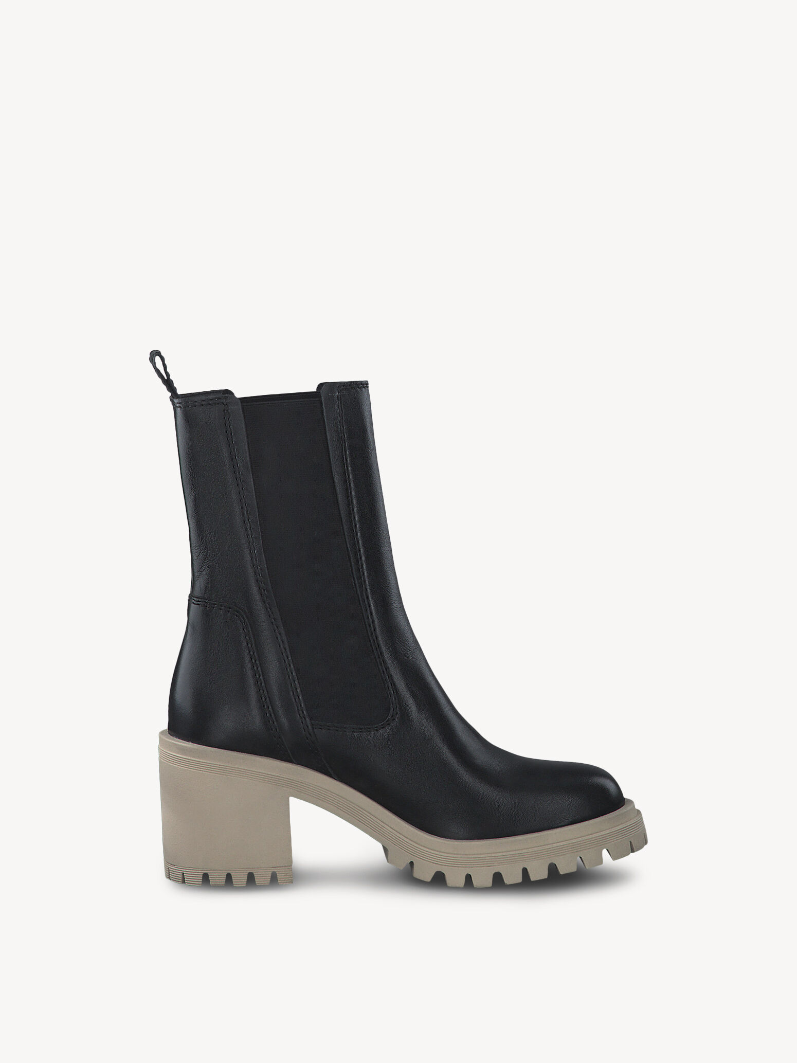 Bottine Chelsea en cuir - noir
