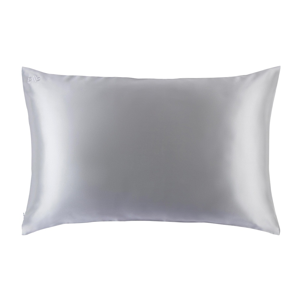 slip taie d'oreiller pure soie slip - queen - argenté taie d'oreiller queen