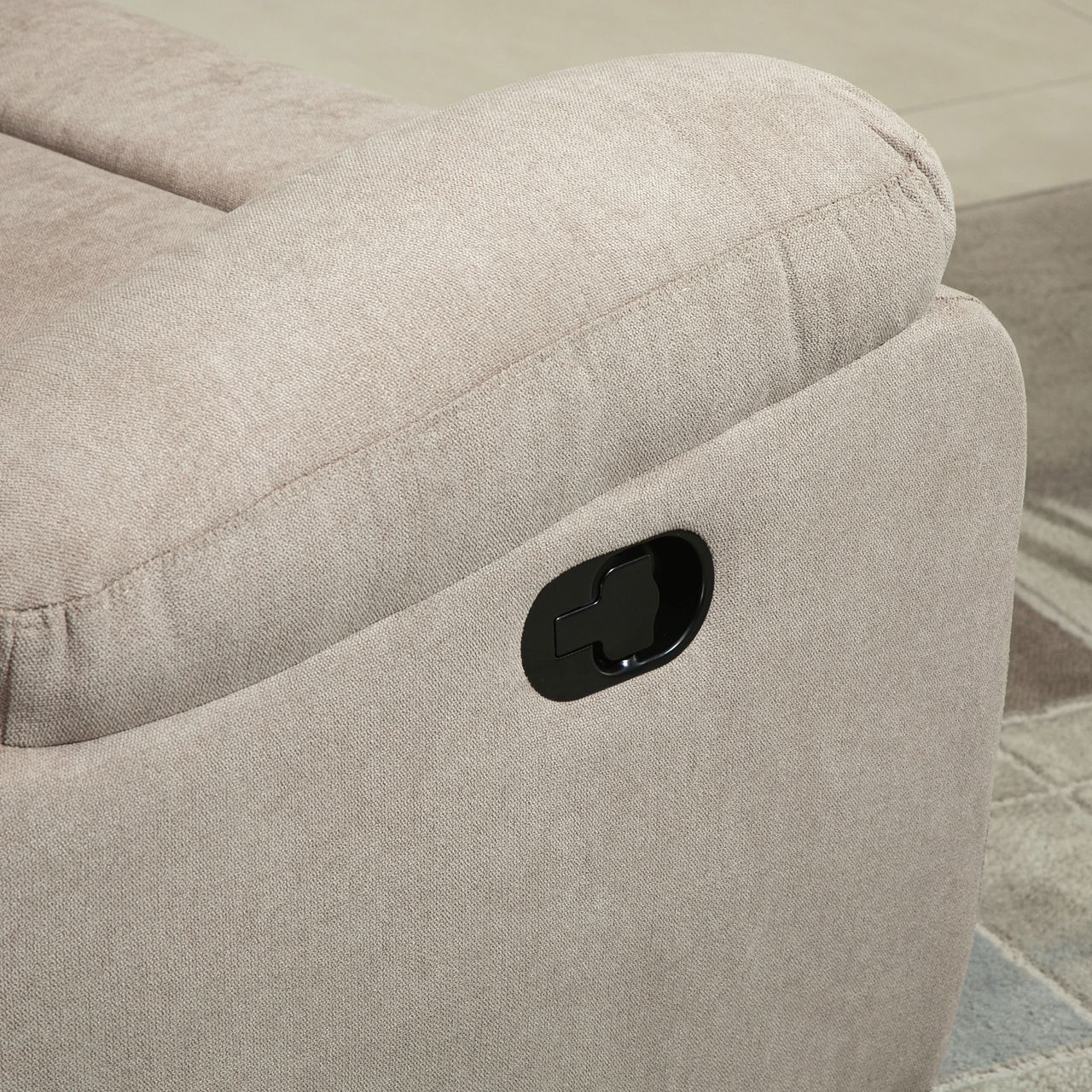 HOMCOM Relaxsessel Einzelsofa Liege 150° neigbar Fernsehsessel Leinen Beige 97 x 96 x 105,5 cm