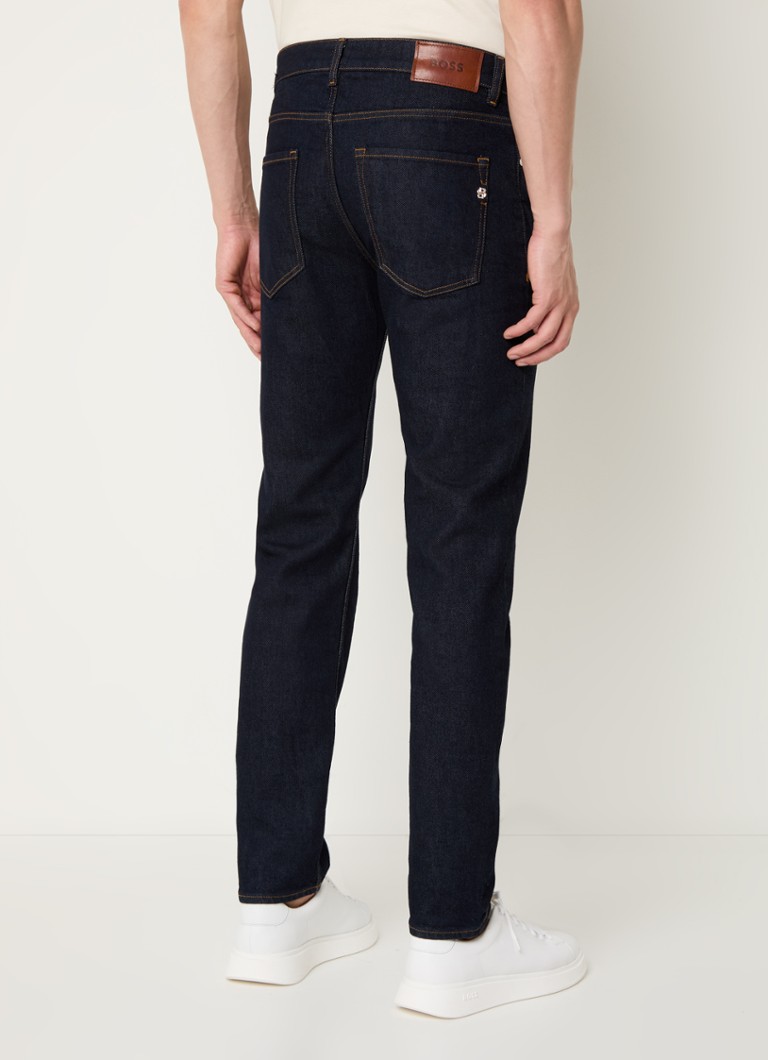 Calça jeans HUGO BOSS H-Delaware slim fit com lavagem escura
