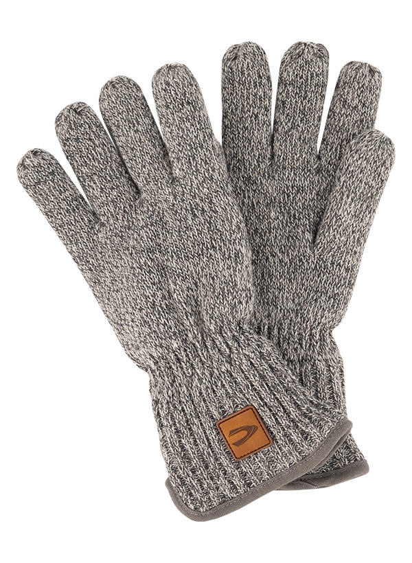 camel active, Handschuhe, Baumwolle Fleece gefüttert, grau meliert