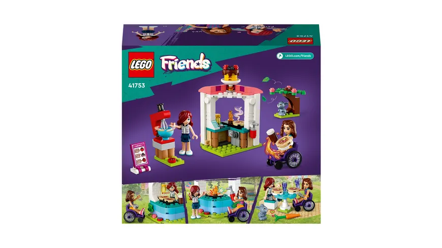LEGO Friends 41753 Pfannkuchen-Shop, Spielzeug-Set mit Hasenfigur