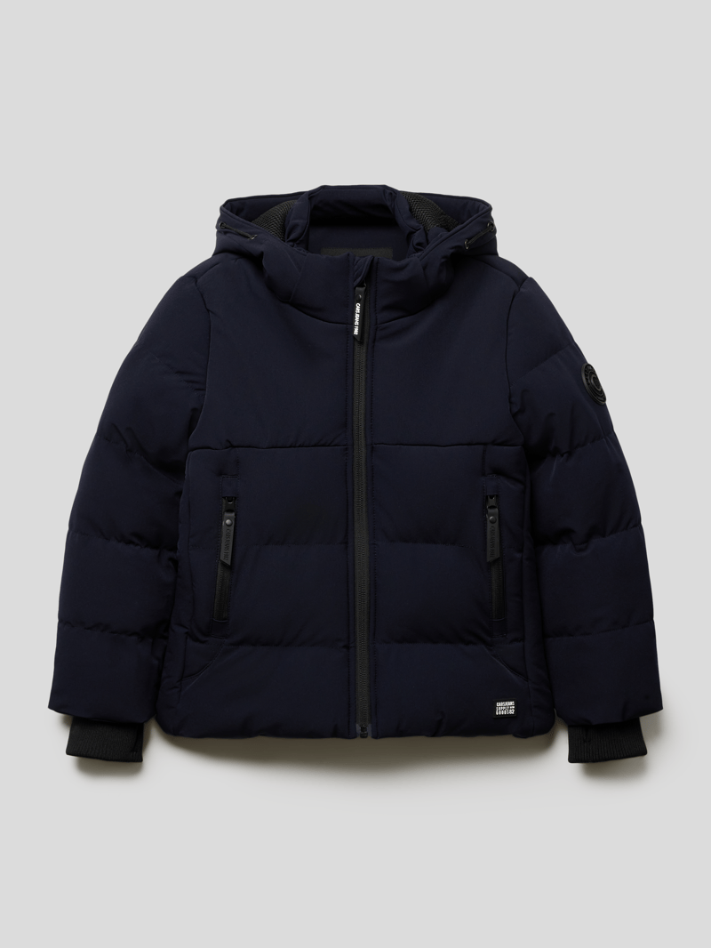 Jacke mit herausnehmbarer Kapuze Modell 'Eltham' in marineblau