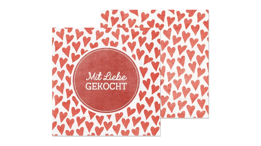 Geschenk für Dich Serviette mit Liebe