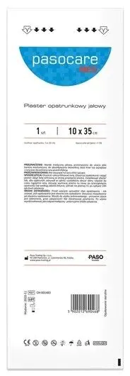 Пасокеар Мед фластер са завојем, стерилни, 35 x 10 цм, 1 ком.