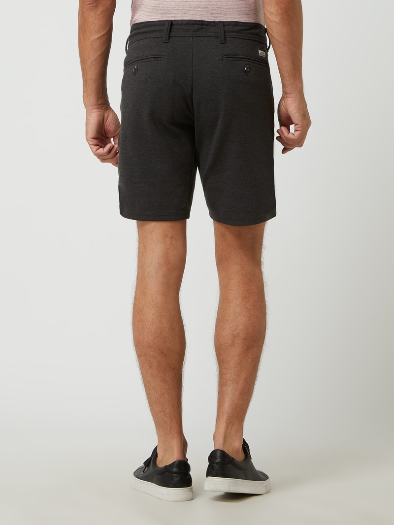 Slim Fit Chino-Shorts mit Stretch-Anteil in dunkelgrau