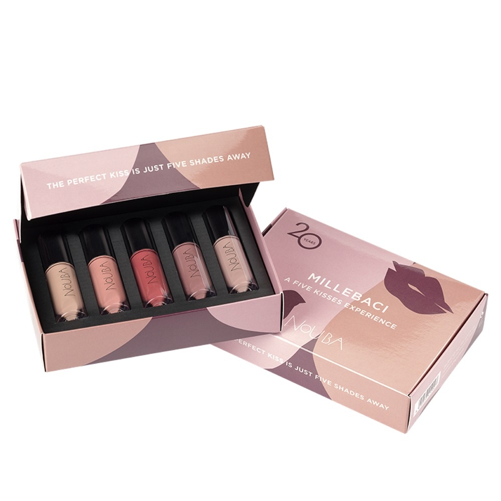 nouba 5 Kisses Experience coffret avec 5 mini rouge a levres en creme