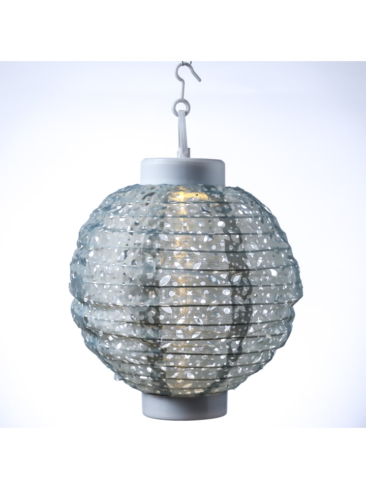 MARELIDA LED Solar Lampion mit Muster in grün - H: 23cm günstig kaufen onesize