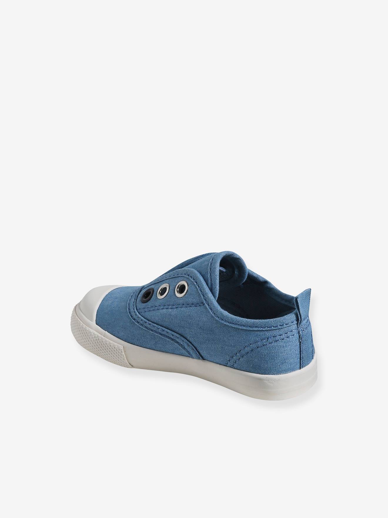Vertbaudet Baby Stoff-Sneakers mit Gummizug - blau