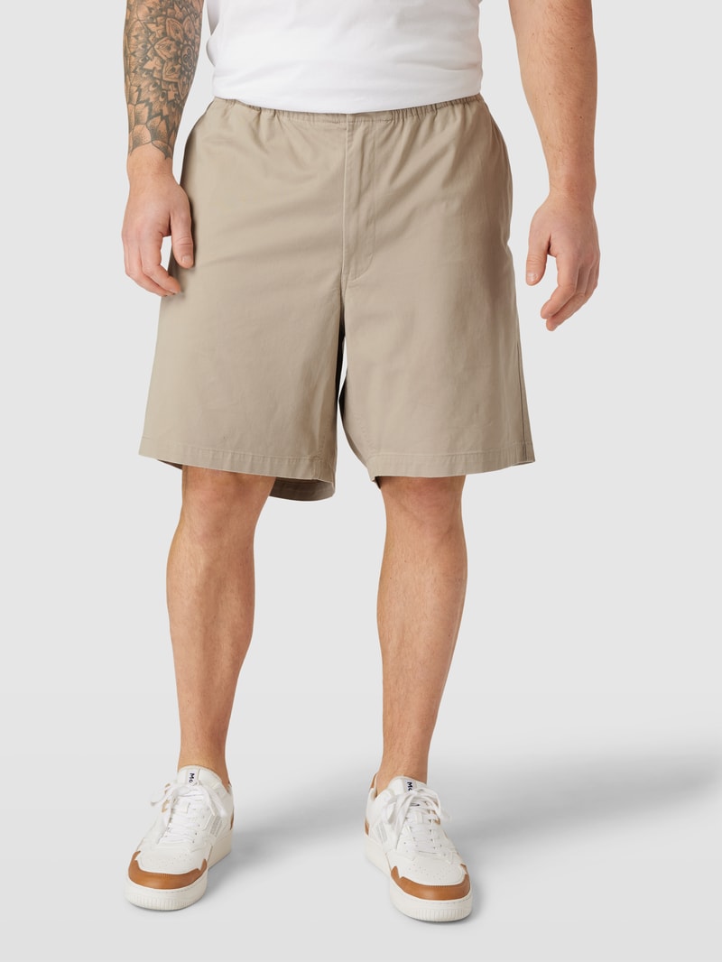 PLUS SIZE Bermuda mit Label-Stitching Modell 'PREPSTERS' in khaki