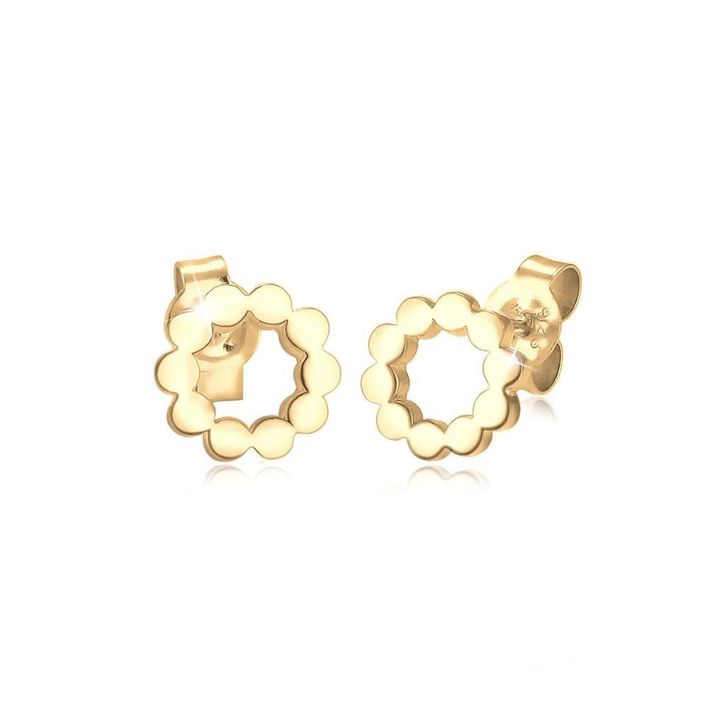 Elli Elli Boucles d'Oreilles Kreis Circle Geo Minimal 925 Sterling Silber Boucles d'oreilles