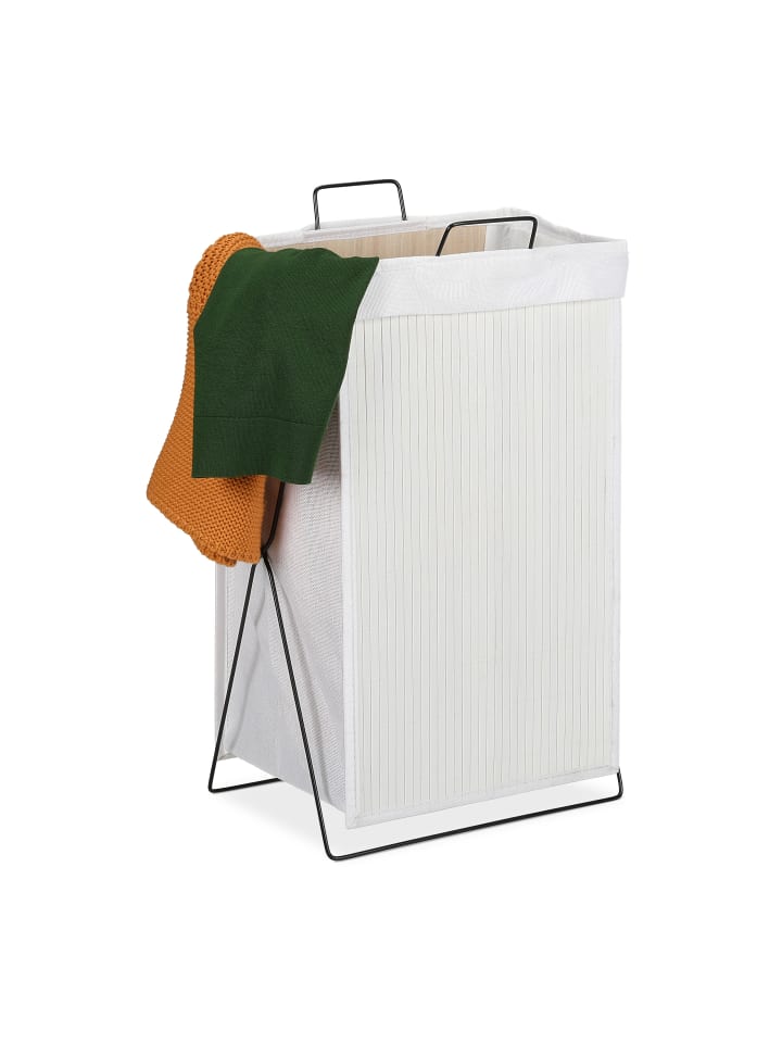 relaxdays Wäschekorb in Weiß - (B)38x (H)61 x (T)22 cm günstig kaufen onesize