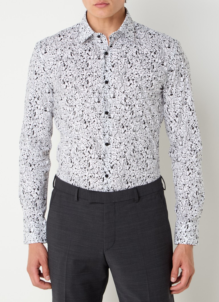 HUGO BOSS H-Hank slim fit srajca s potiskom