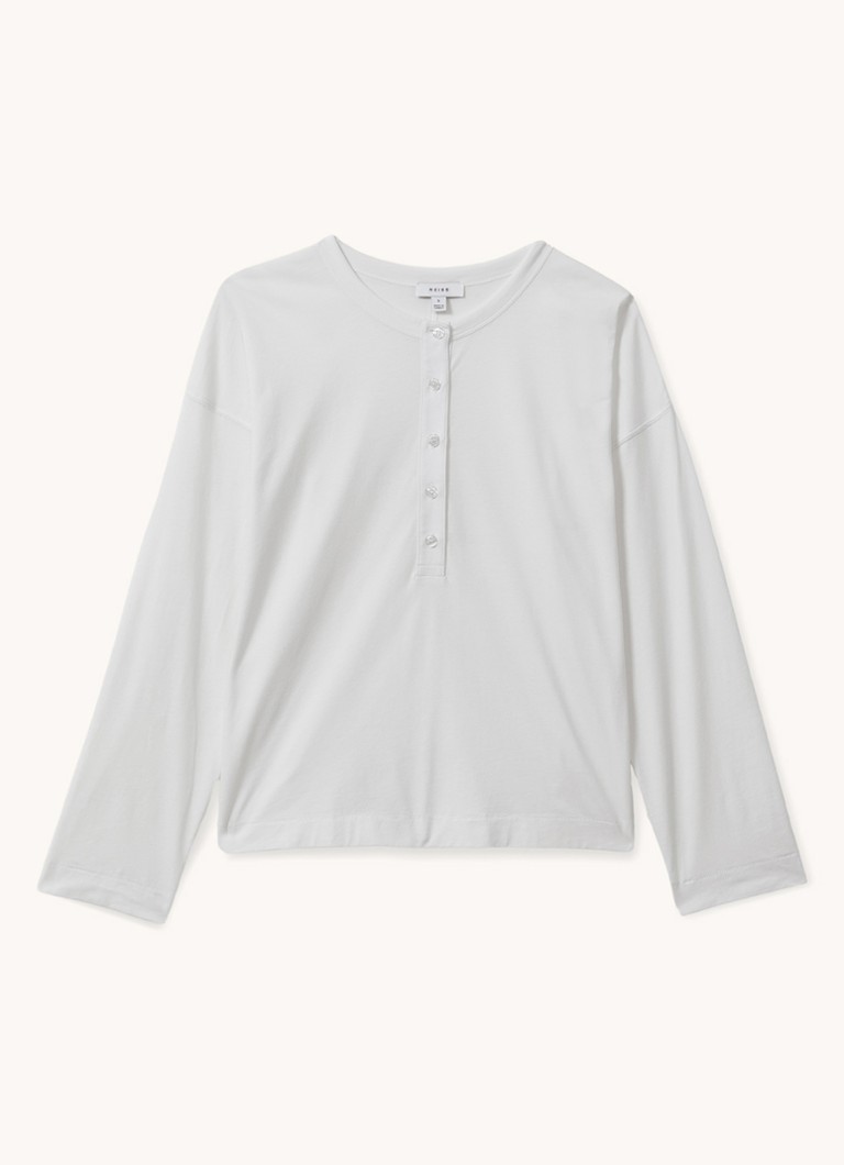 Reiss Olive long-sleeved shirt with slit