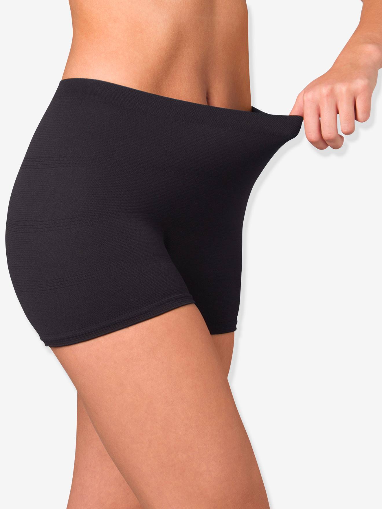 Lot de 2 culottes de grossesse et hospitalières Deluxe sans couture CARRIWELL noir