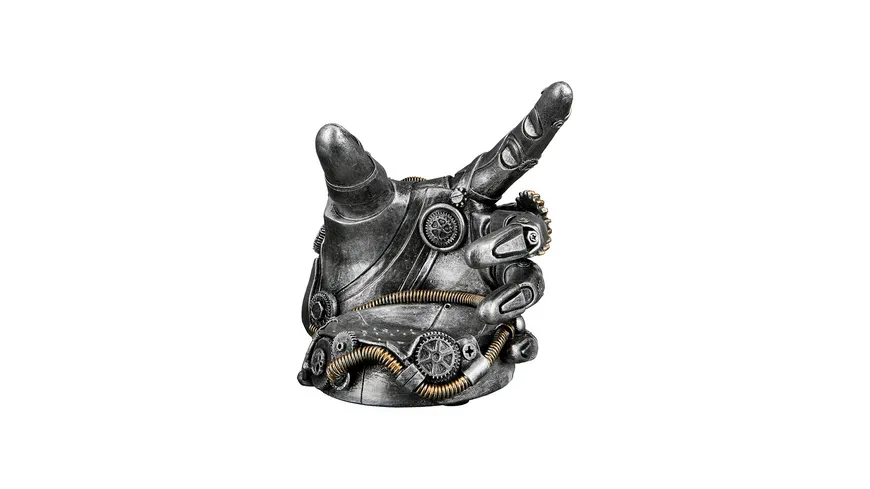 GILDE Poly Flaschenhalter Steampunk Hand H=15cm