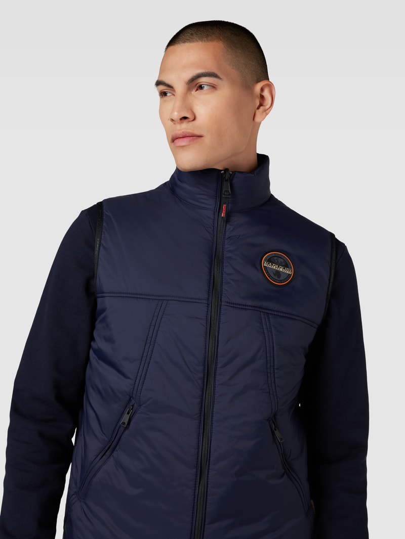 Weste mit Stehkragen Modell 'HUBERT' in marineblau