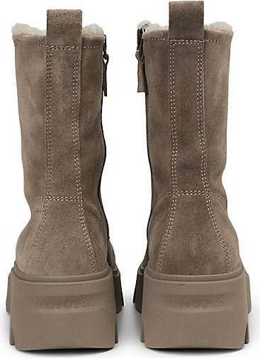 Marc O'Polo Schnürstiefel aus softem Veloursleder