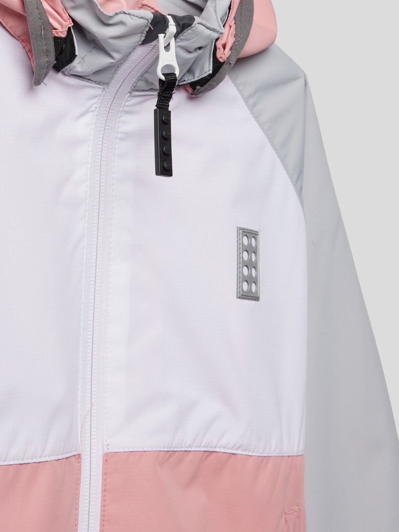 Jacke mit Label-Details in hellrosa
