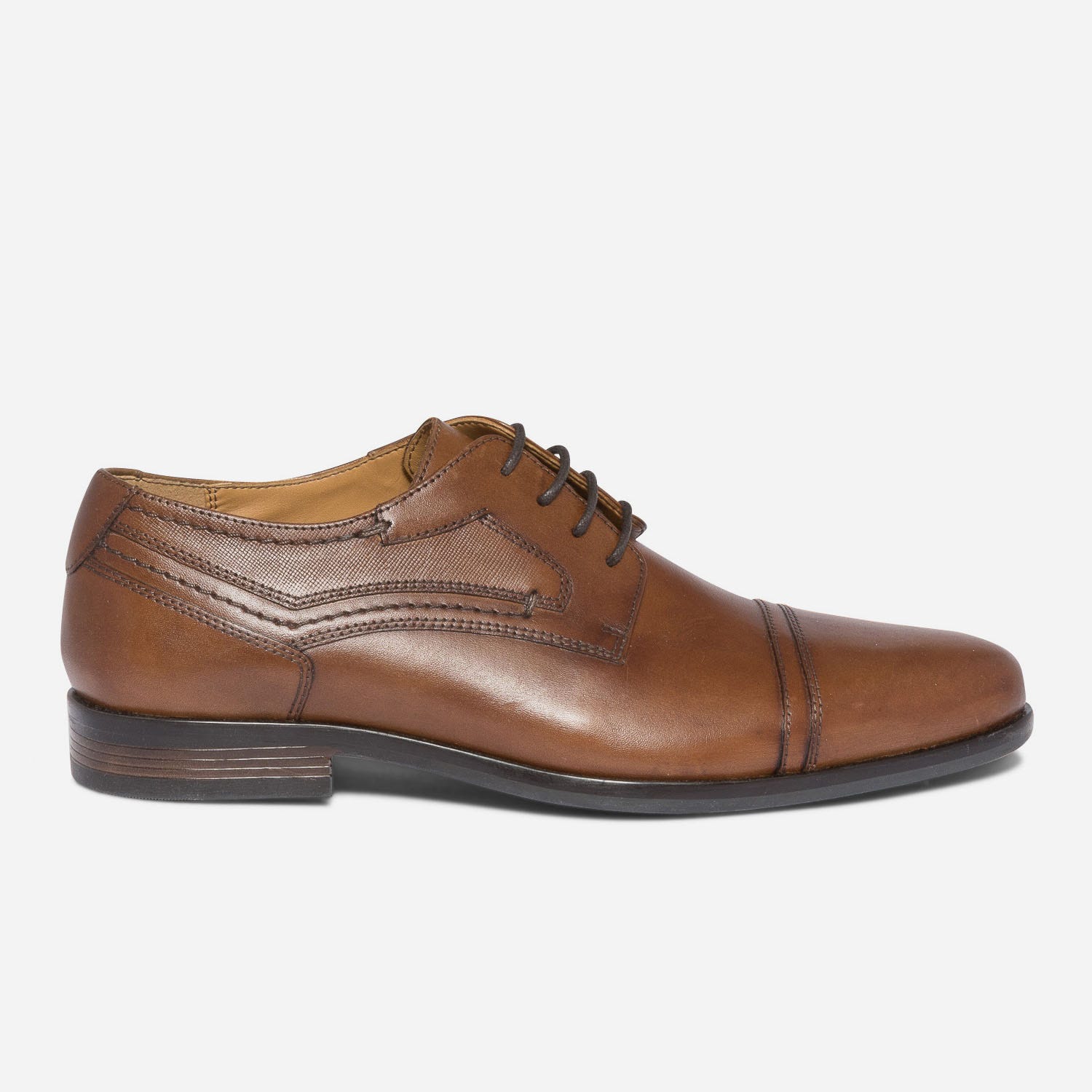 Derby marron en cuir