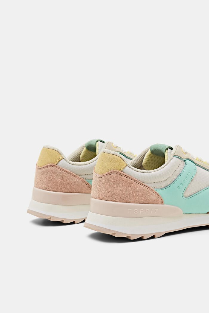 Mehrfarbige Sneaker mit echtem Leder