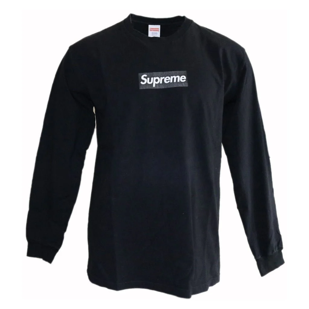 F&F Grey on Dark Blue Box Logo longsleeve