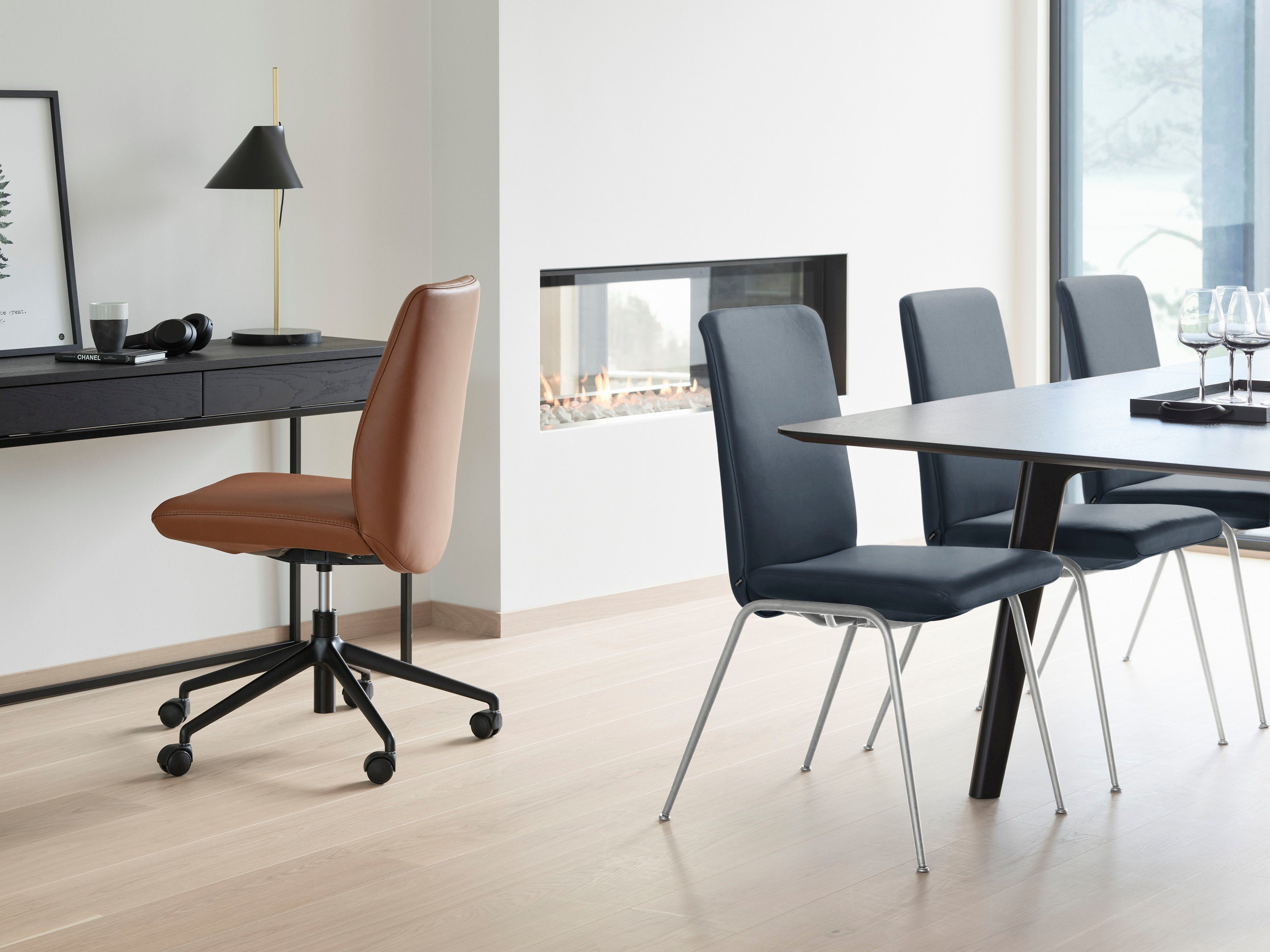 Stressless® Polsterstuhl Laurel, Low Back, Größe M, mit Beinen aus Stahl in Chrom glänzend
