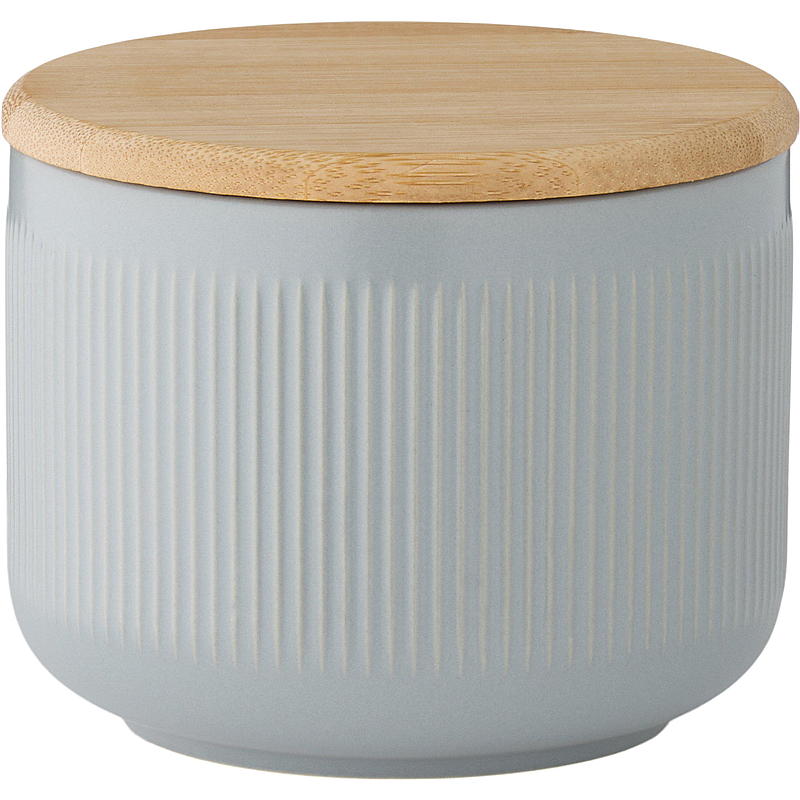 Cuisine Krukke 11x9,3 cm m/bambuslokk grå