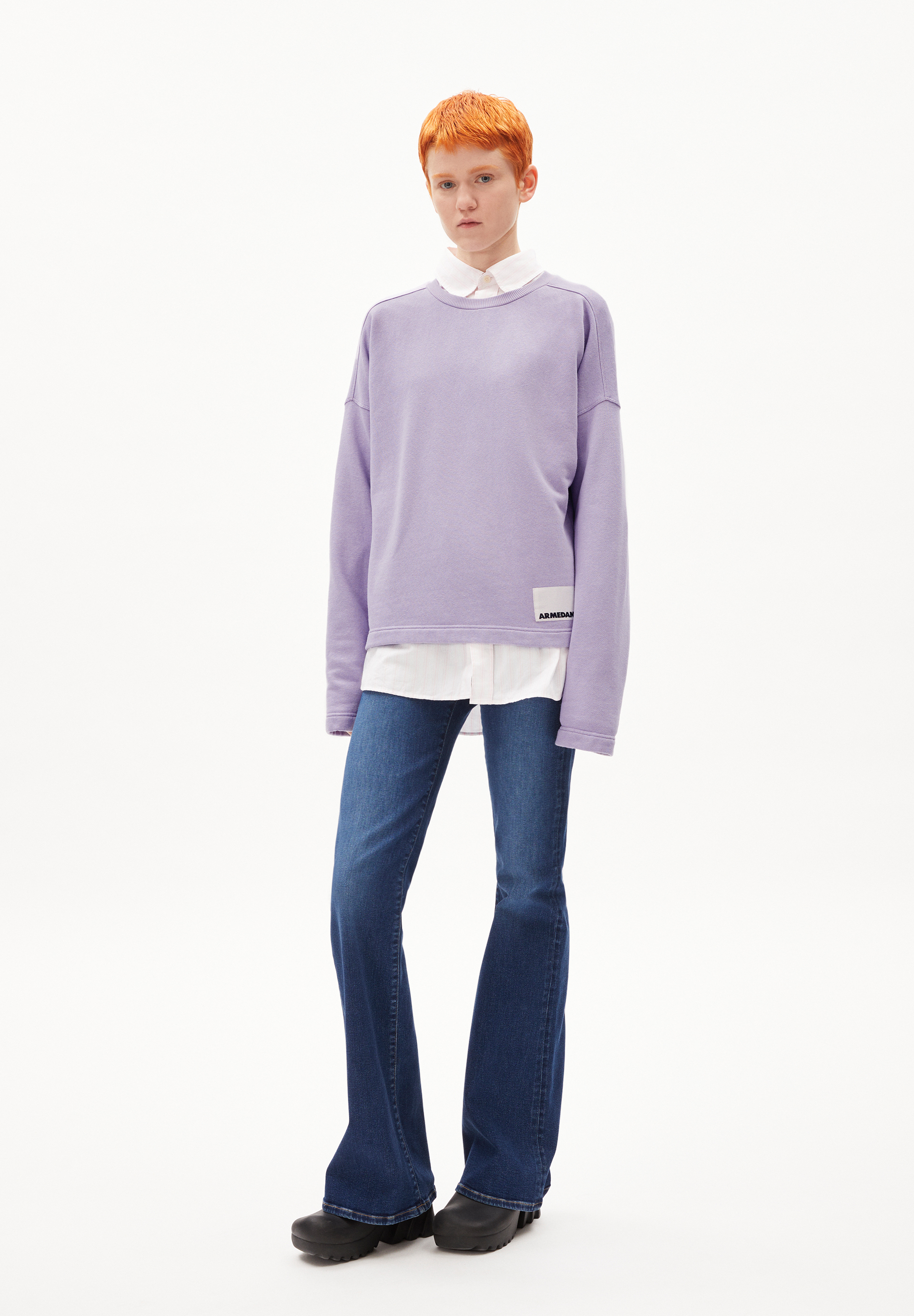 Sweatshirt Loose Fit aus Bio-Baumwoll Mix