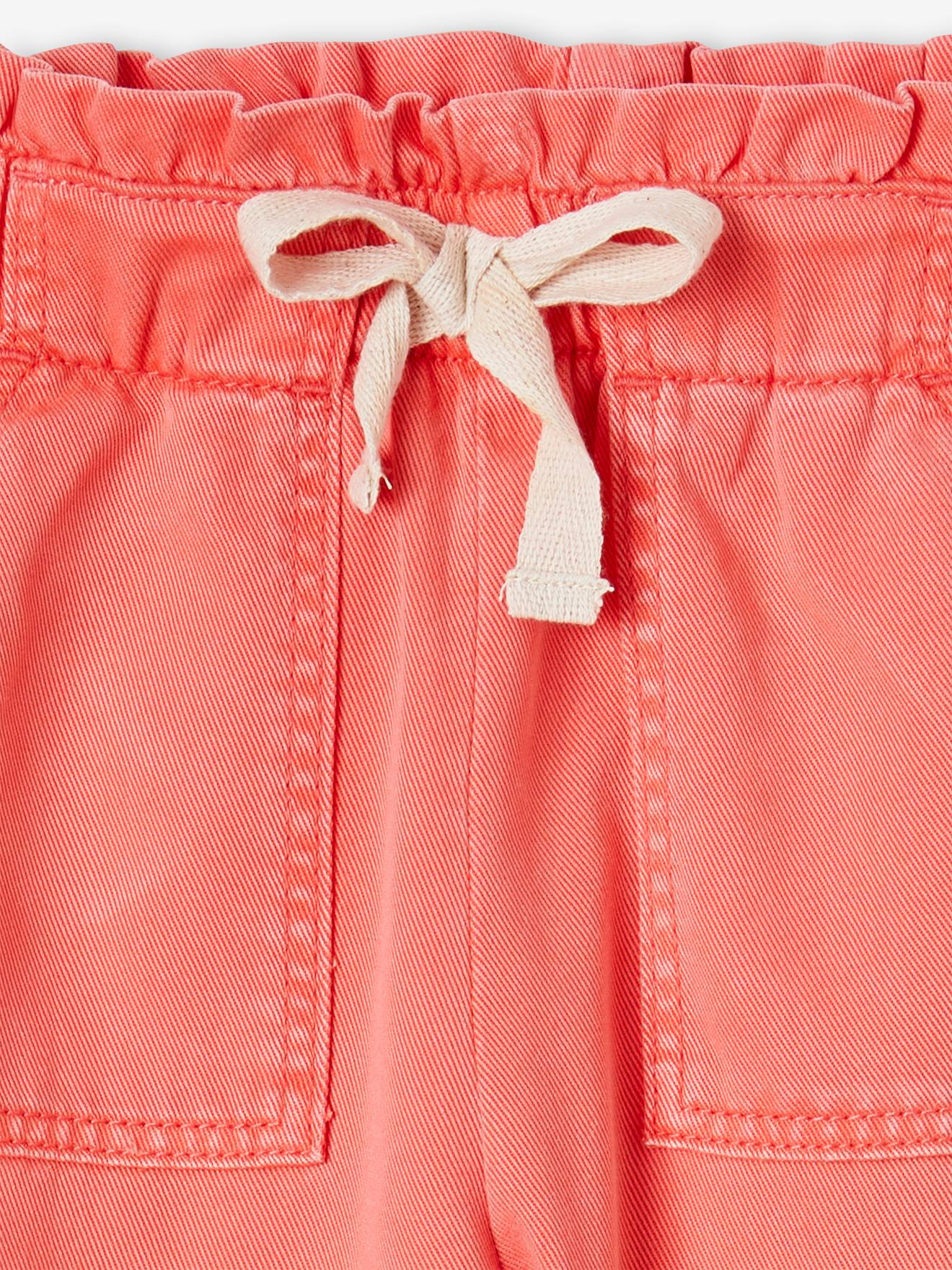 Vertbaudet Mädchen Paperbag-Hose - koralle
