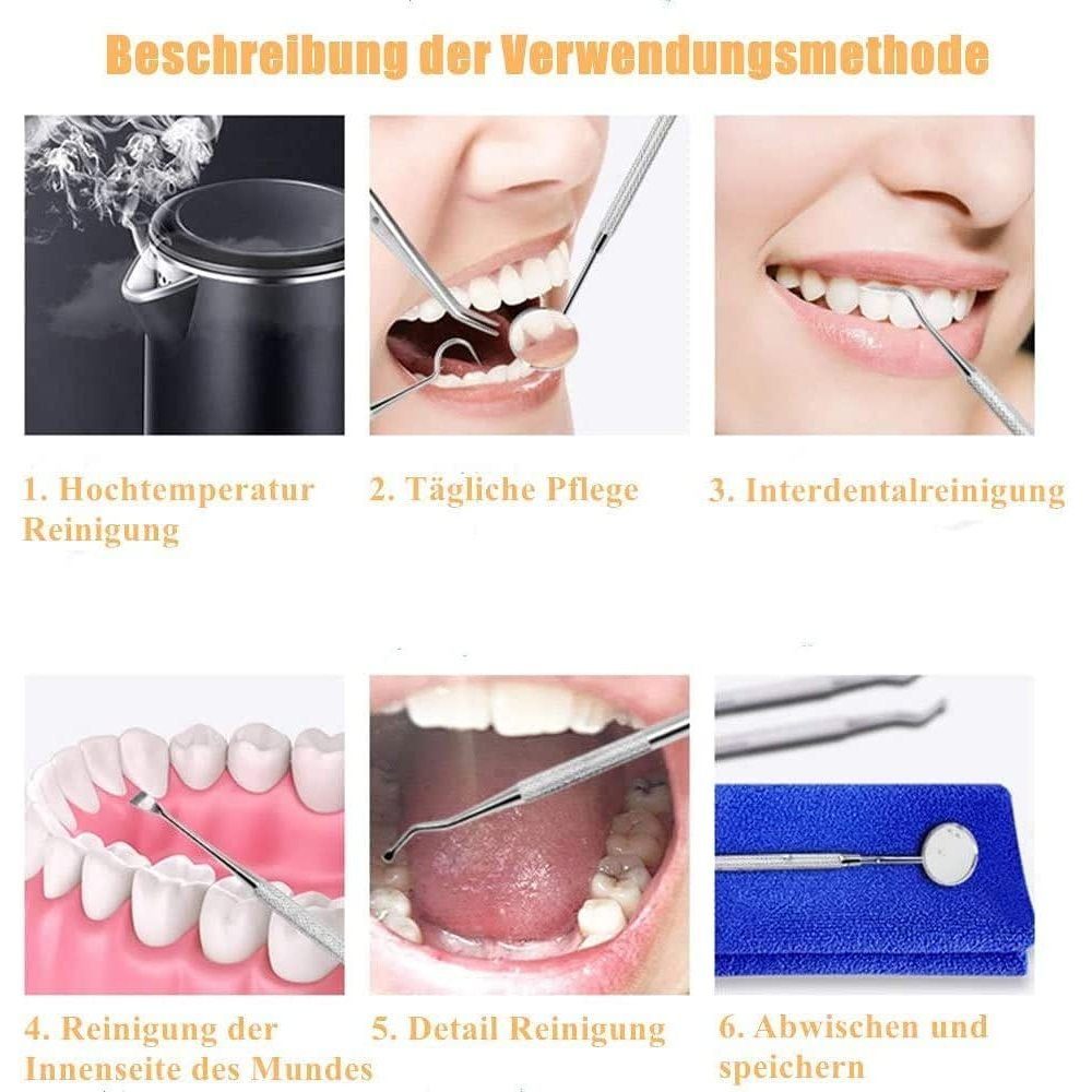 FeelGlad Zahnpflege-Set Zahnsteinentferner,Zahnsonde,Mundspiegel