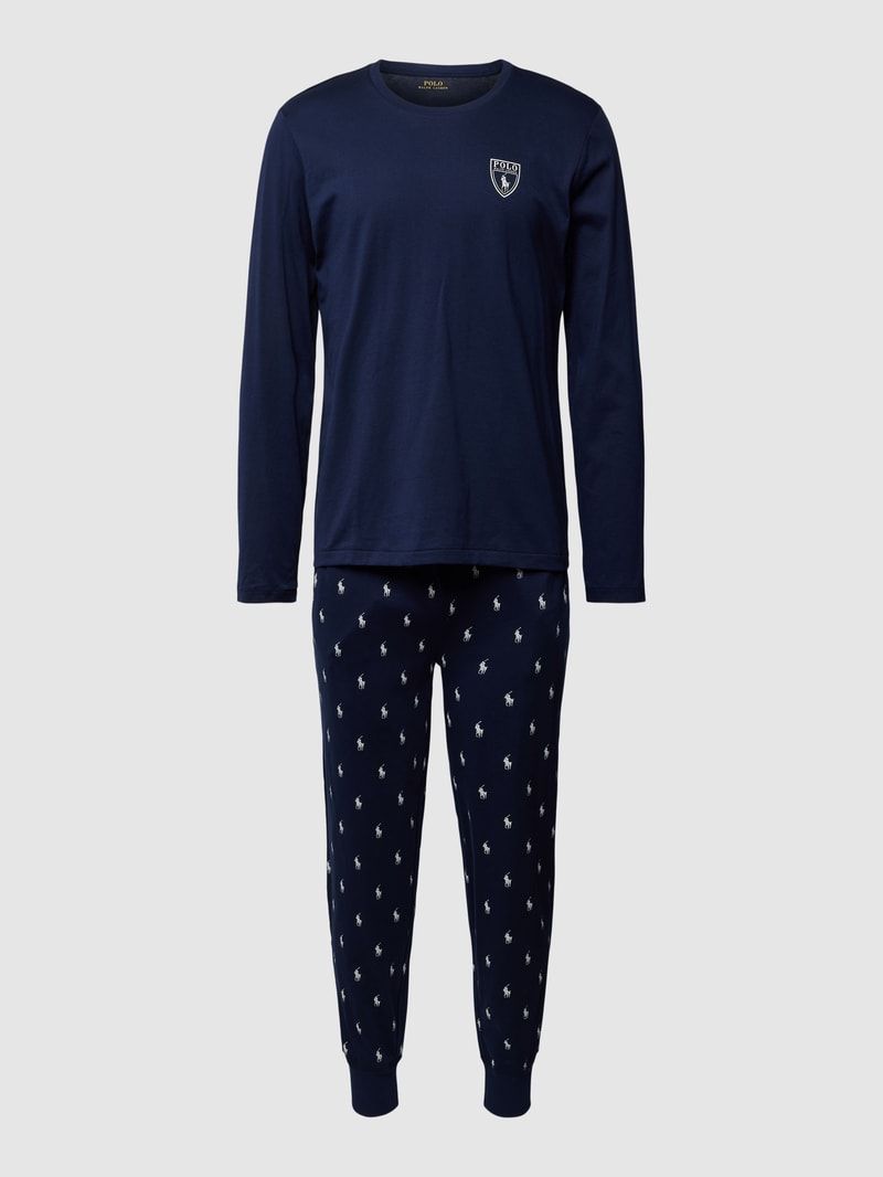 Sweatanzug mit Label-Details in marineblau