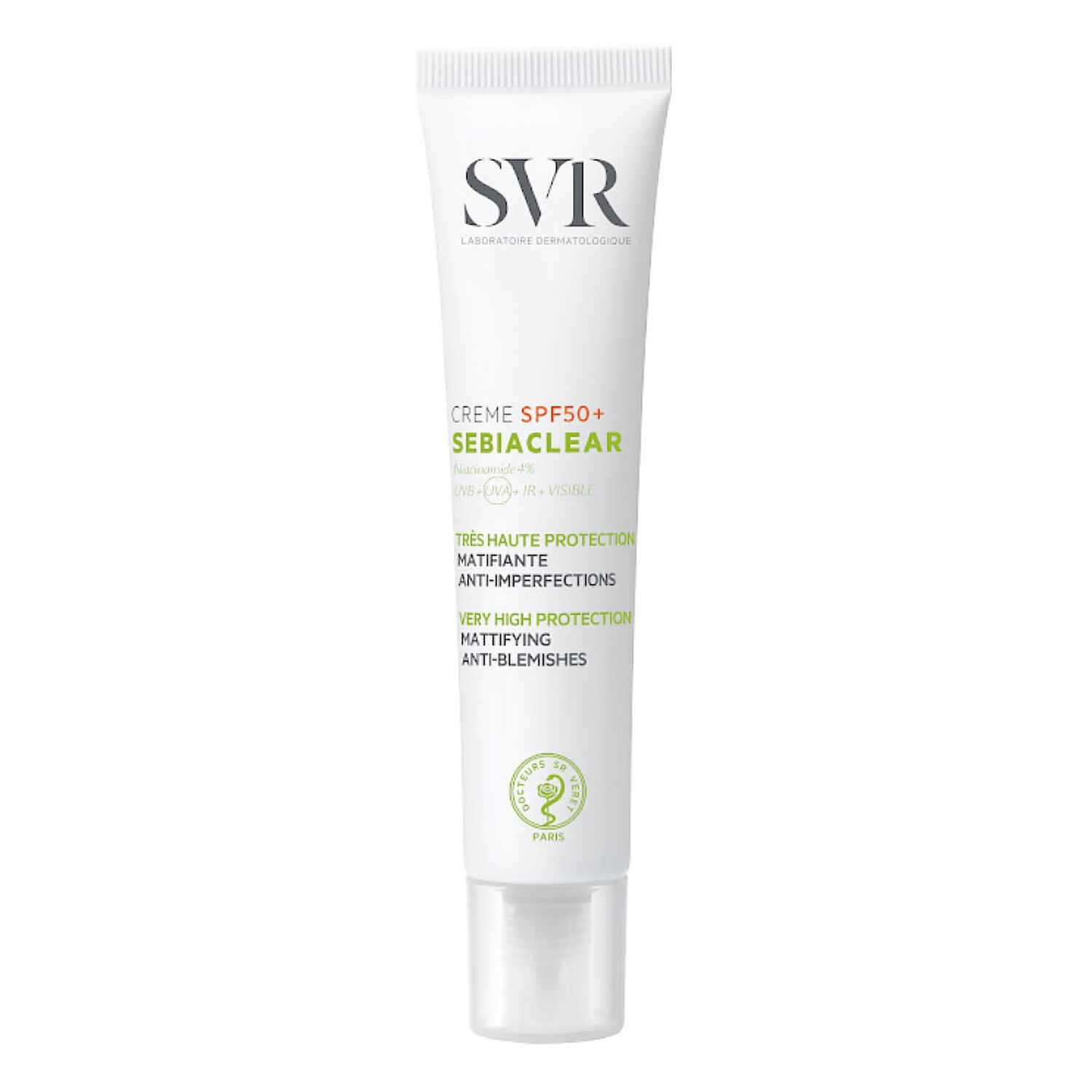 SVR Sebliaclear Crème Très Haute Protection SPF50+ Matifiante, Anti-Imperfections 40 ml